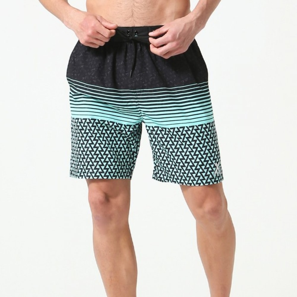 (ベーシックエル) ベーシックエルメンズジオメトリックボードショートビーチショーツ BEM-S902K