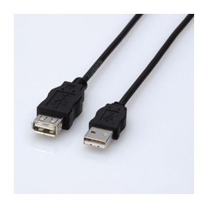 (まとめ)エレコム エコUSB延長ケーブル(3m) USB-ECOEA30(×5セット)