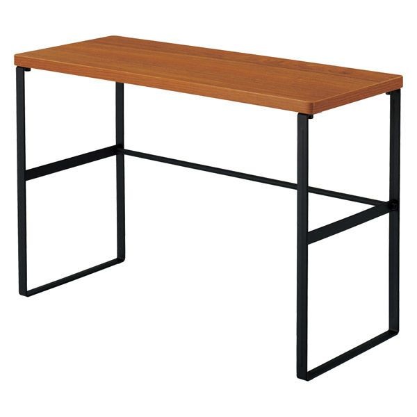 （まとめ買い）MDF机上台スリム 500x200 トールタイプ ブラウン A8006-9 [x3]