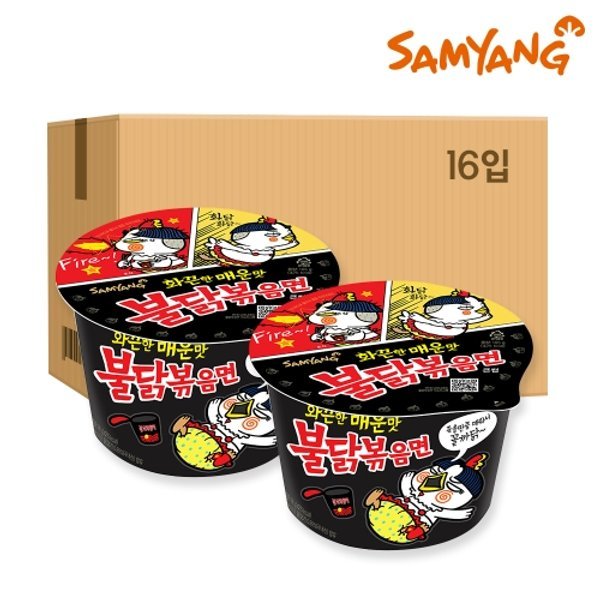 サムヤン プルダックポックンミョン 大カップ 105g x 16個
