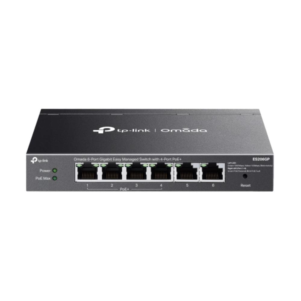 TP-Link [ES206GP(UN)] Omada ギガビットポートx6 イージーマネージスイッチ(PoE+ポートx4搭載)
