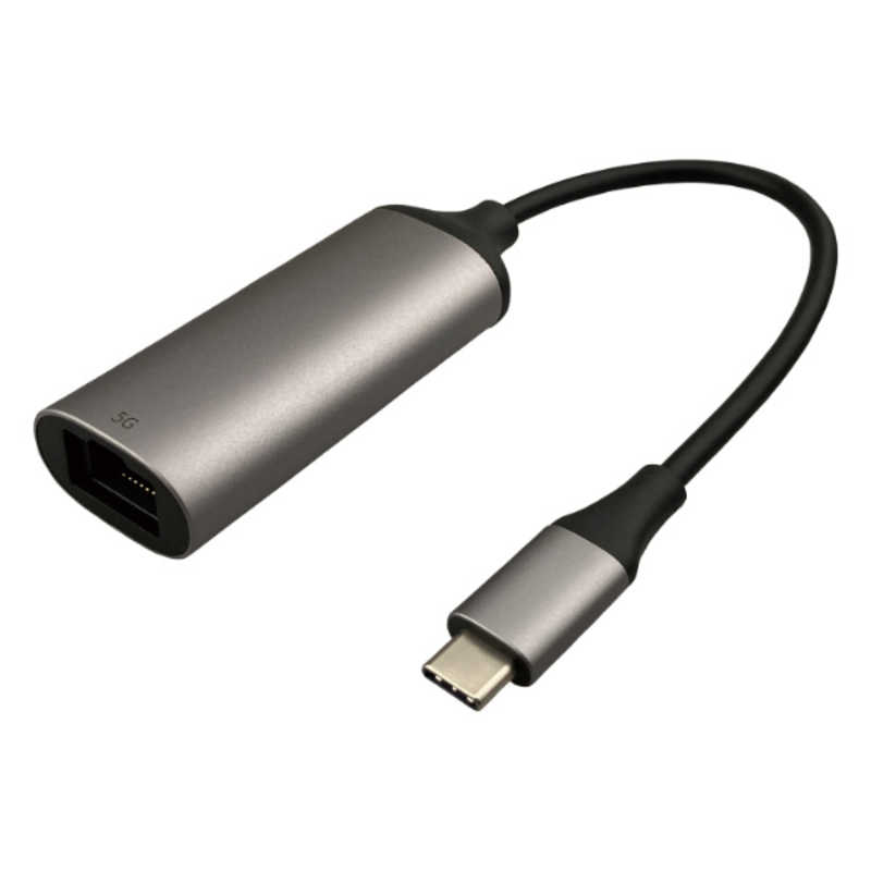 GOPPA　USB10Gbps Type-C接続 5GbE LANアダプター ［Type-Cオス /LAN］ シルバー　GP-CR455GH/S