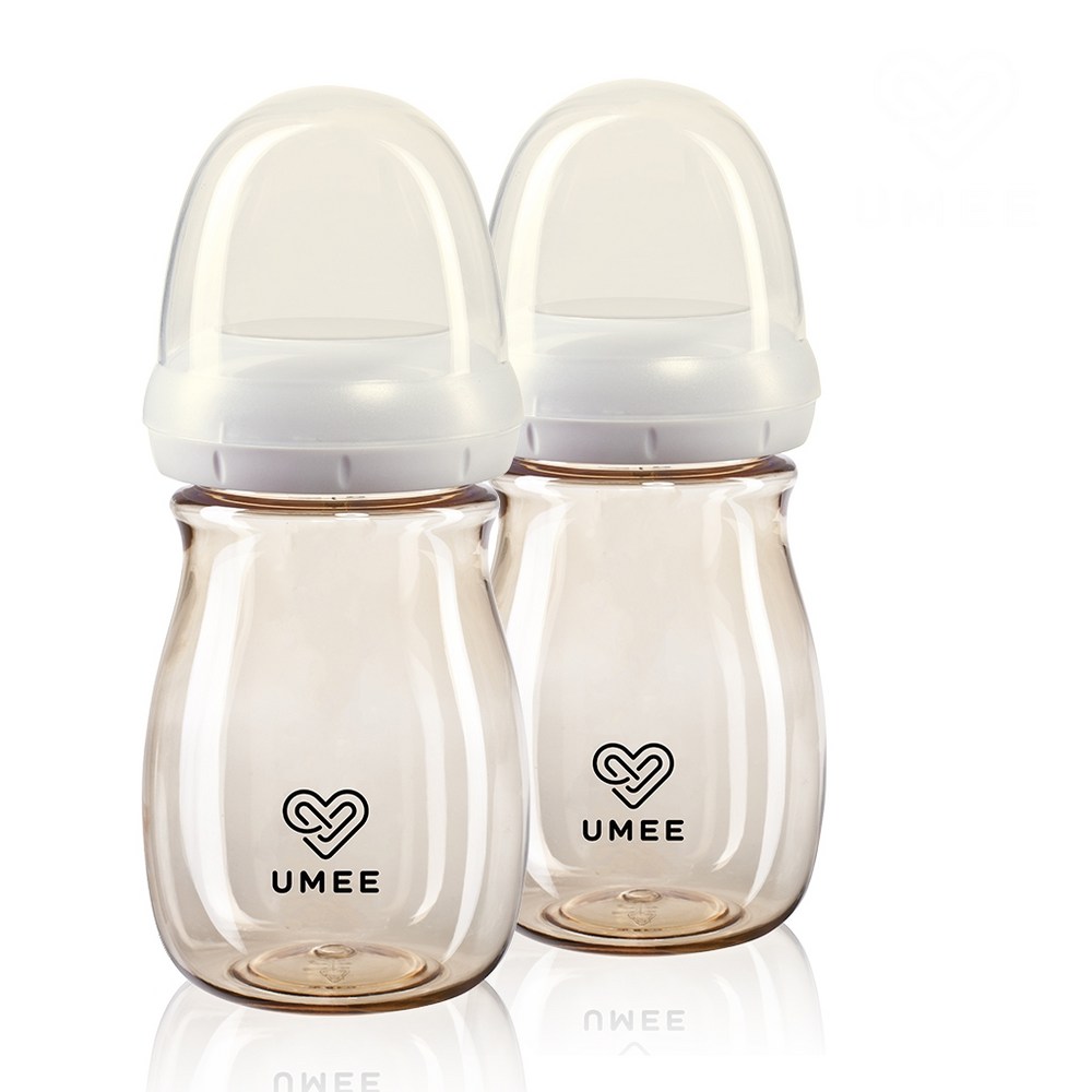 UMEE ゆみPPSUノップル哺乳瓶260mlツイン半透明260ml2個