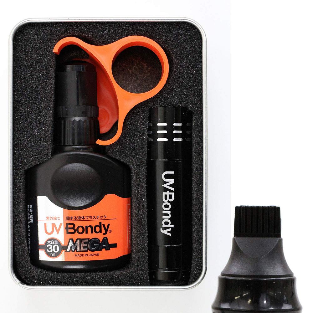 （まとめ買い）ジット UV-Bondy 接着剤 UV BONDY MEGA ユーブイボンディメガ スターターキット ハケタイプ 30ml UB-S30MHK [x3]