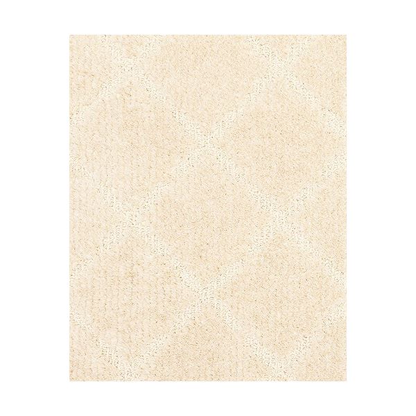 日本製 ラグマット/絨毯 [江戸間6畳 アイボリー] ホットカーペット対応 『コール』 プレーベル