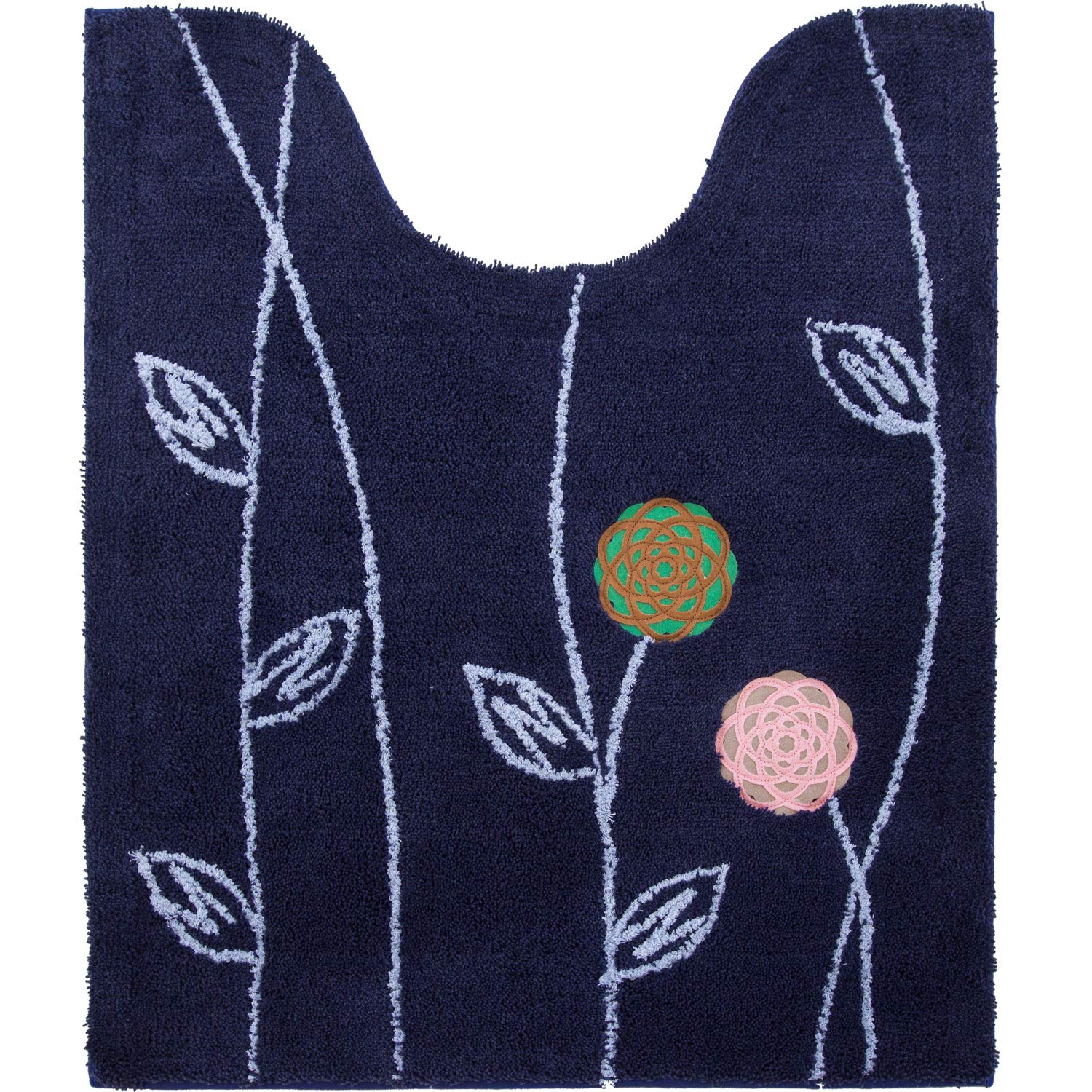 オカ トイレマット エトフ トォワ 約75×65cm ネイビー