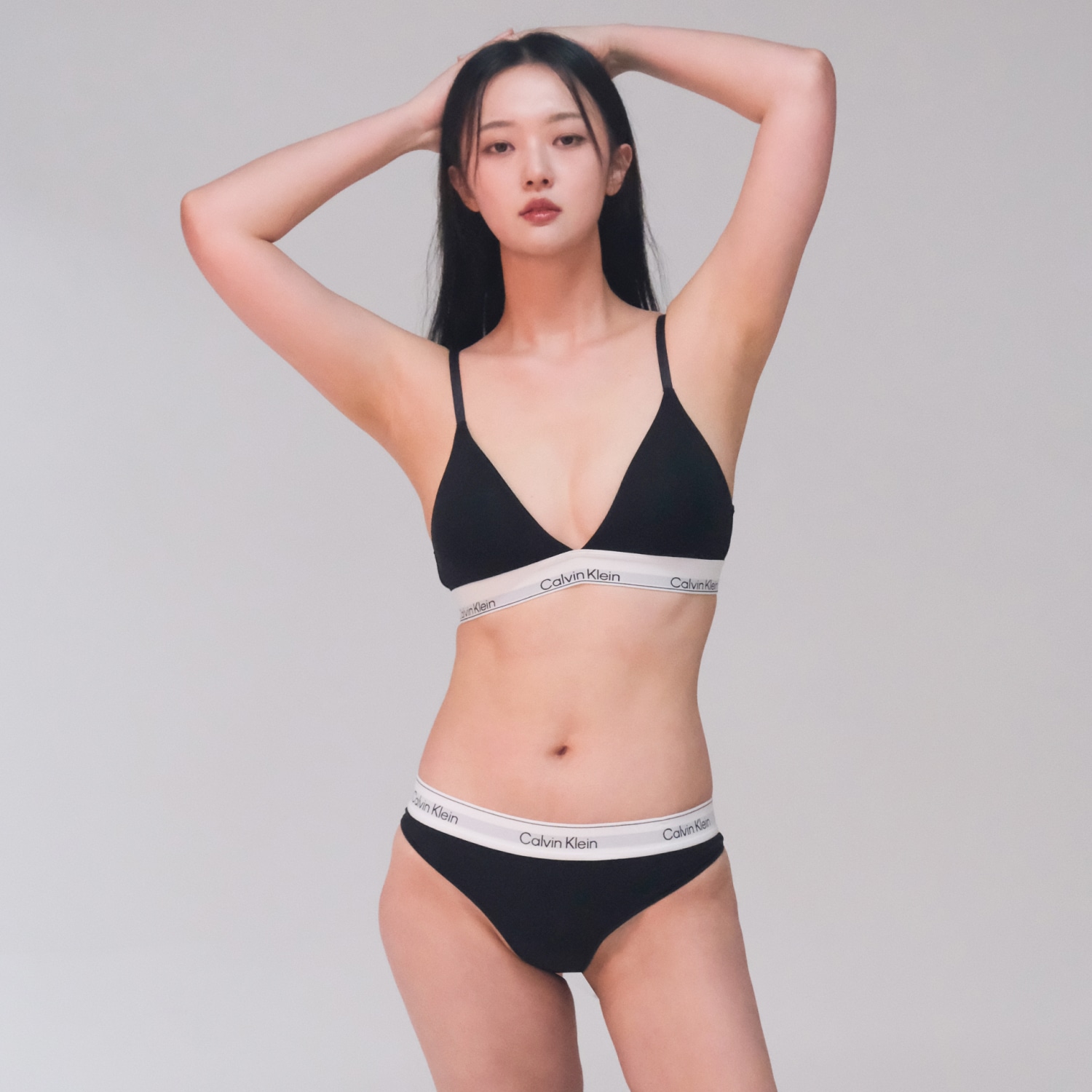 アイコン コットン モダール トライアングルブラ＆ショーツ セット