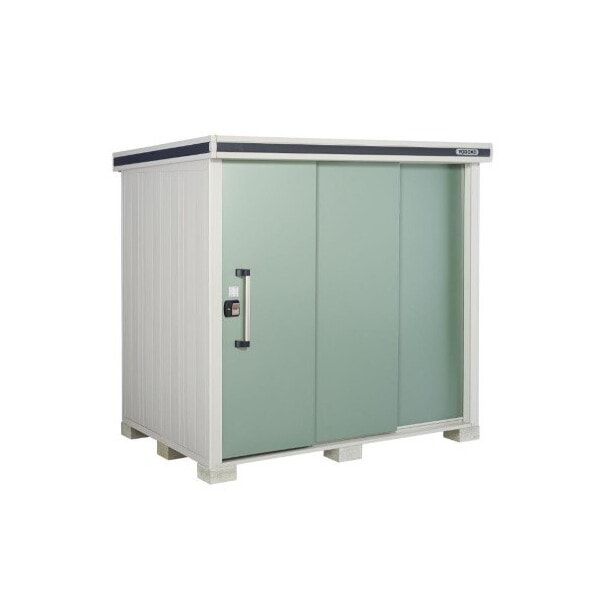ヨドコウ LMDS-2211HEG エバーグリーン エルモ 中・大型物置 (2連片引き戸 2213×1162×2361 積雪型) 法人向け・配送のみ販売 メーカー直送