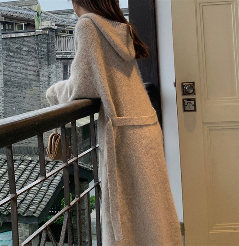 秋冬 韓国のファッション 新しい 通勤 ゆったり カジュアル 気質 ゆったりした外着 優しくてだるい風 ミドル丈のセーターコート 2024Z40