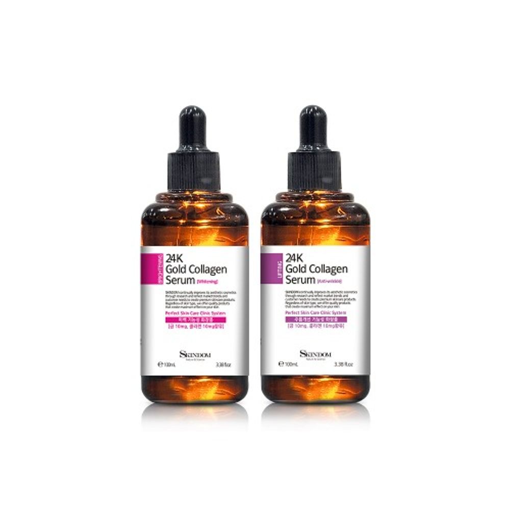 弾力ケア ブライトニングケア 24K 99.9% ゴールド エステコラーゲン セラム 100ml 3.38oz ホワイトセラム機能性化粧品 韓国製