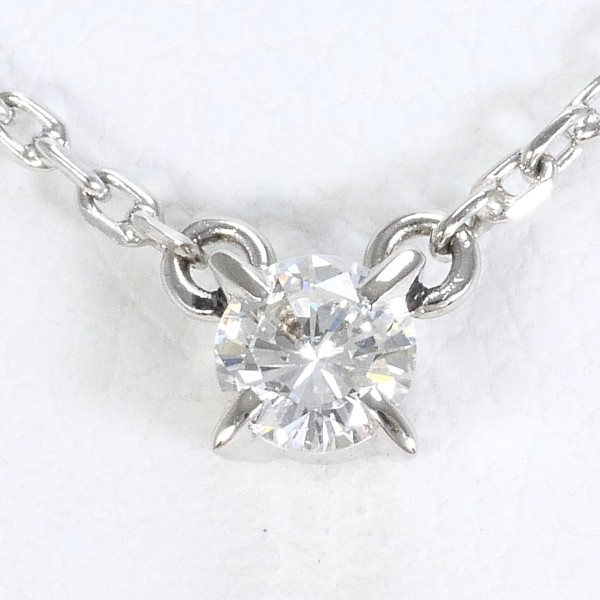 銀座ミワ PT900 ネックレス ダイヤ 0.13 約40.5cm ジュエリー 中古