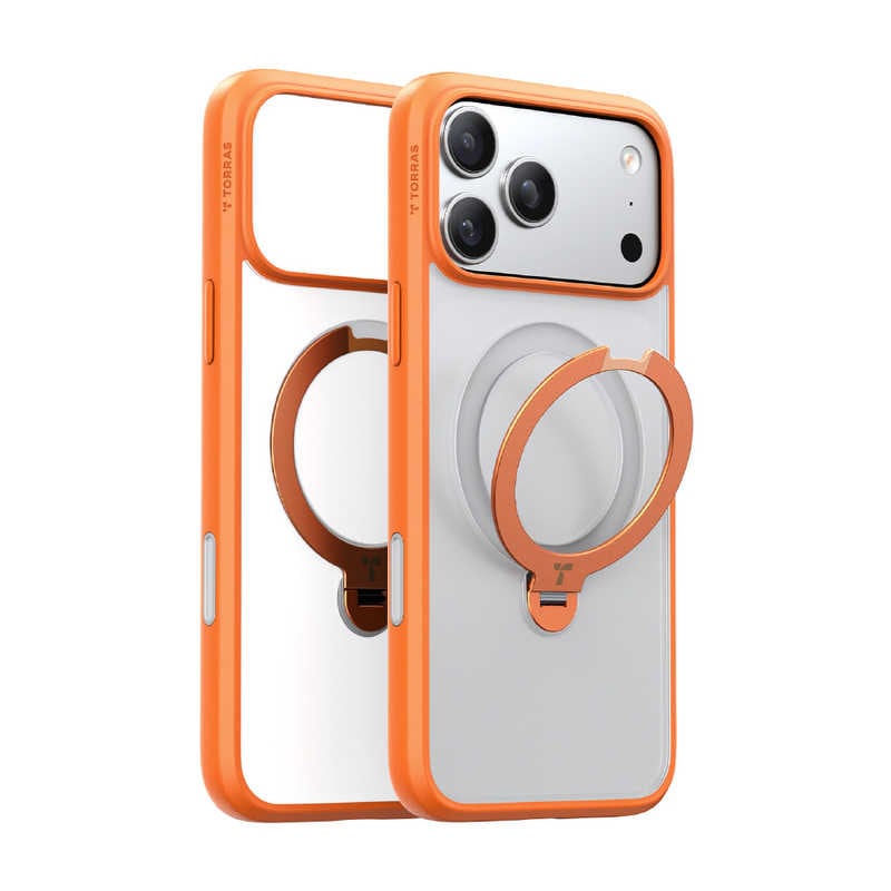 TORRASトラス　Torras - Ostand Q3 Spin Case for iPhone 17 Pro オレンジ　X00FX2915
