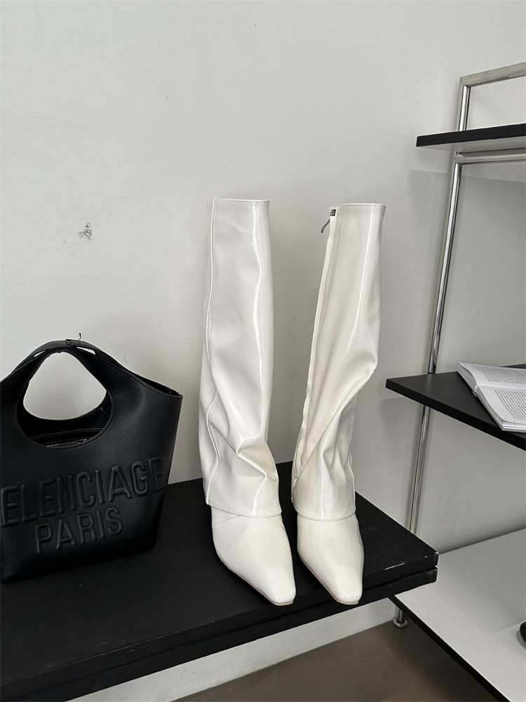 早い者勝ち パンプス マーティンブーツ 秋 パッチワーク 西部カウボーイブーツ ニーハイブーツ レンジャーブーツ ロングブーツ 肌にやさしい