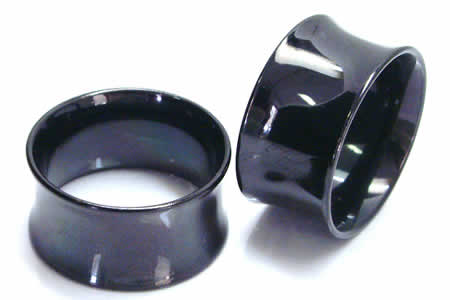 ボディピアス 20mm ブラック ダブルフレアアイレット 20ミリ ステンレス 黒色 コーティング 定番 ラージホール 両側が広い 拡張 男性 女性 人気 シンプル 定番 bk-df20xxxxxx