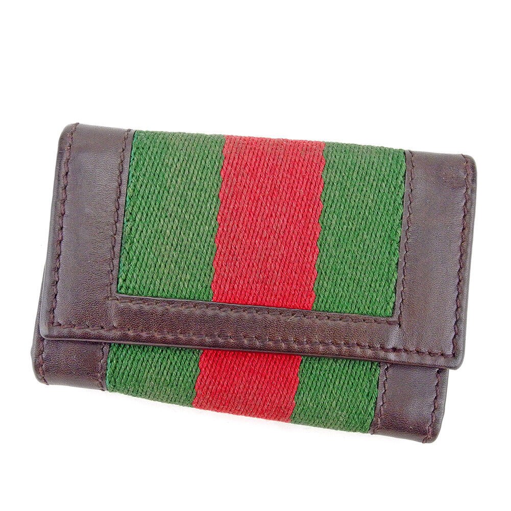 キーケース 6連キーケース シェリー ブラウン グリーン レッド 中古