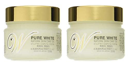 【2個セット】北海道純馬油本舗 ピュアホワイト ピュアホースオイル１００％ 保湿クリーム 無香料無着色 100g
