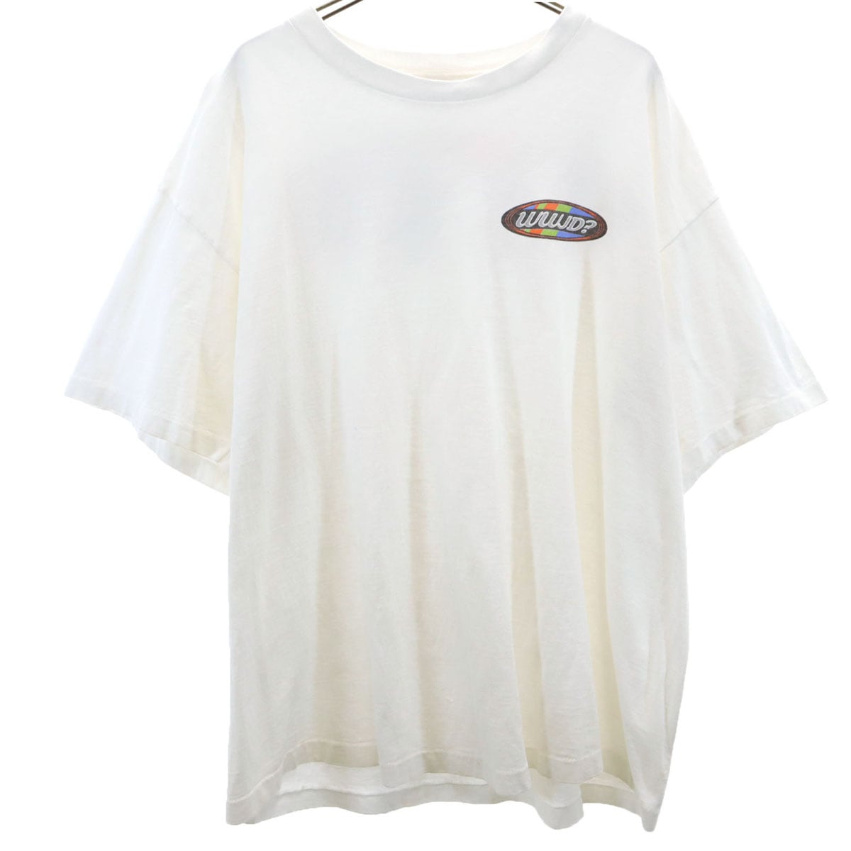 SOF Tee ソフティー 90s USA製 オールド バックプリント WWJD 半袖 Tシャツ XL ホワイト シングルステッチ What Would Jesus Do メンズ 古着