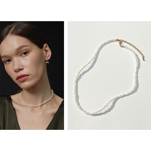 ベビーパールネクレスAN322005/韓国人気ジュエリー かわいいアクセサリー 韓国女性アクセサリー 韓国人気ブランド 韓国ファッション SNSで人気 大学生ファッション