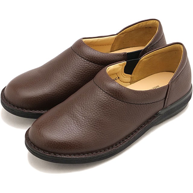 スロウファクトリー レザーシューズ レディース SLスリップオン01 [42600023] ウィメンズ 靴 日本製 スリッポン 撥水レザー 3Eワイズ ブラウン チョコ 正規取扱店