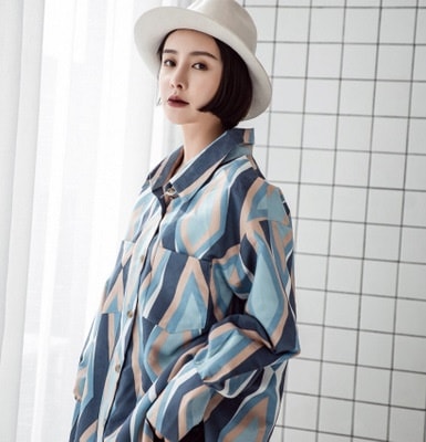 ジオメトリックシャツ 0070t