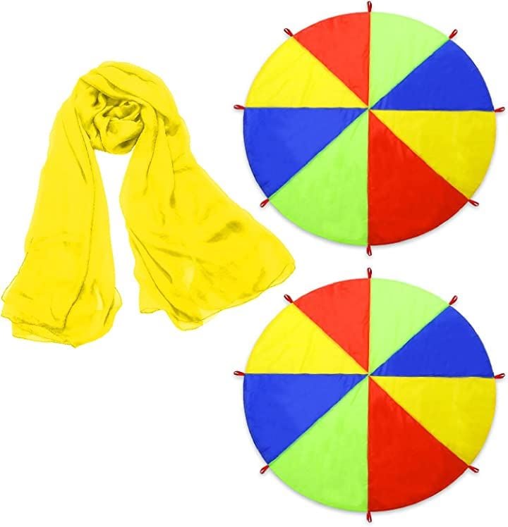 プレイパラシュート リトミック 室内 室外 運動会 遊戯会 発表会(マルチカラー2ｍ)