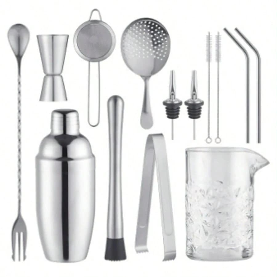 550 mステンレス調酒器シェイクグラス調酒工具セットシェイクポット調酒カップ全セット