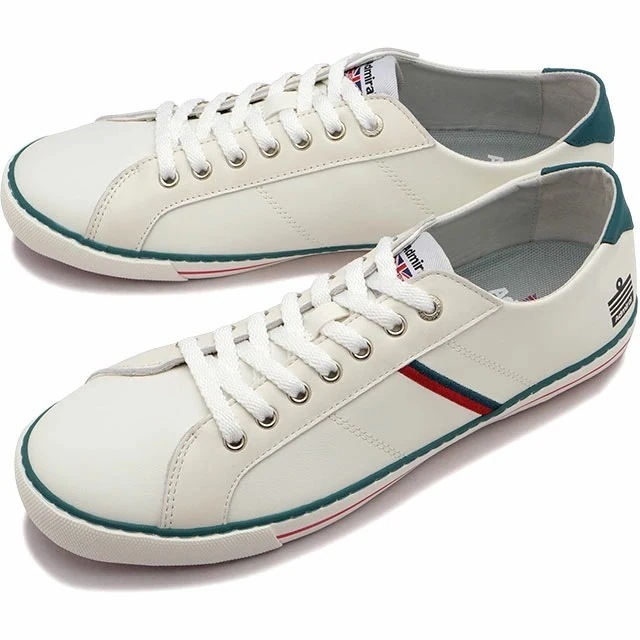 スニーカー ワトフォード [AD-601] メンズレディース White/Green 白 ホワイト系
