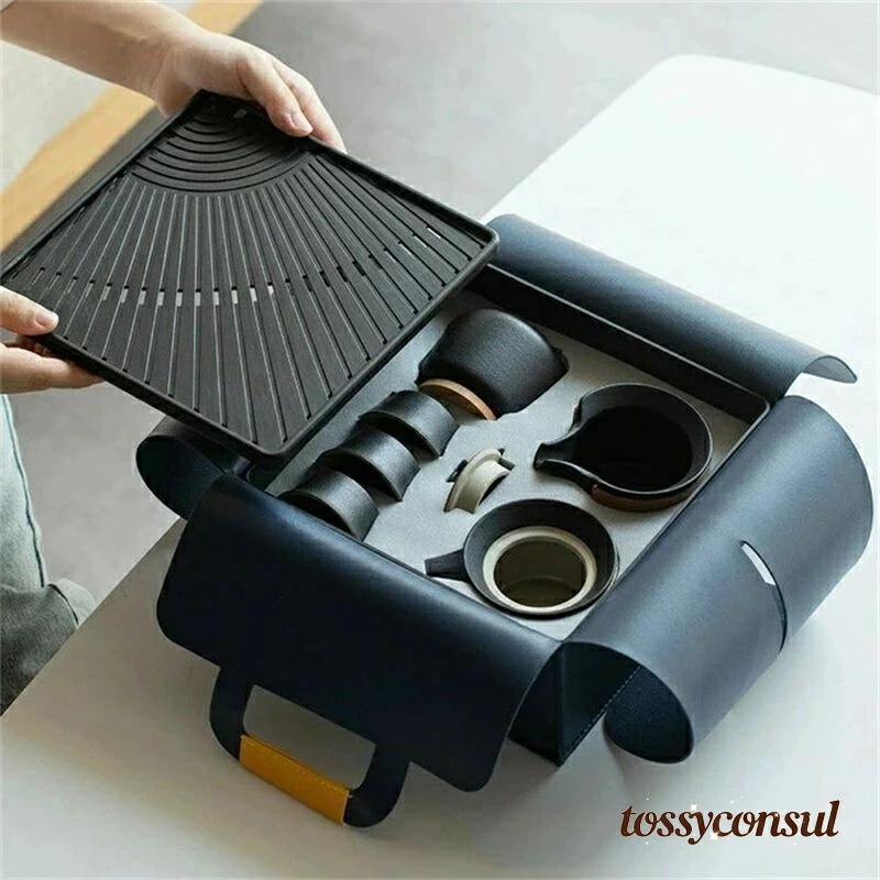 SNSで話題新生活 茶器揃 シンプルな和風 旅行ティーセットー 3杯セット 茶器乾燥ティートレー カップ 和風急須 ティーポット 茶道具 収納バッグ付き 湯呑み 茶器 急須 陶磁茶具セット 茶皿 番茶