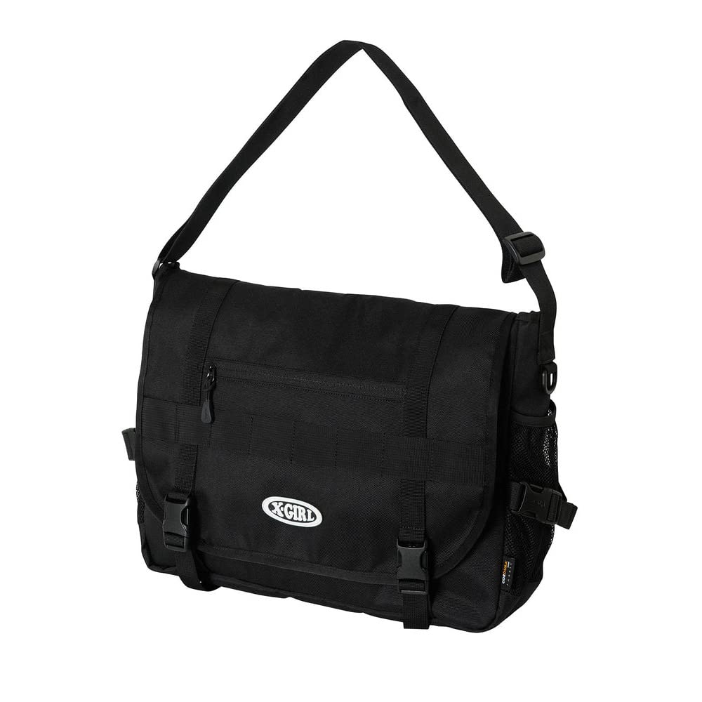 [エックスガール] バッグ OVAL LOGO MESSENGER BAG レディース ブラック