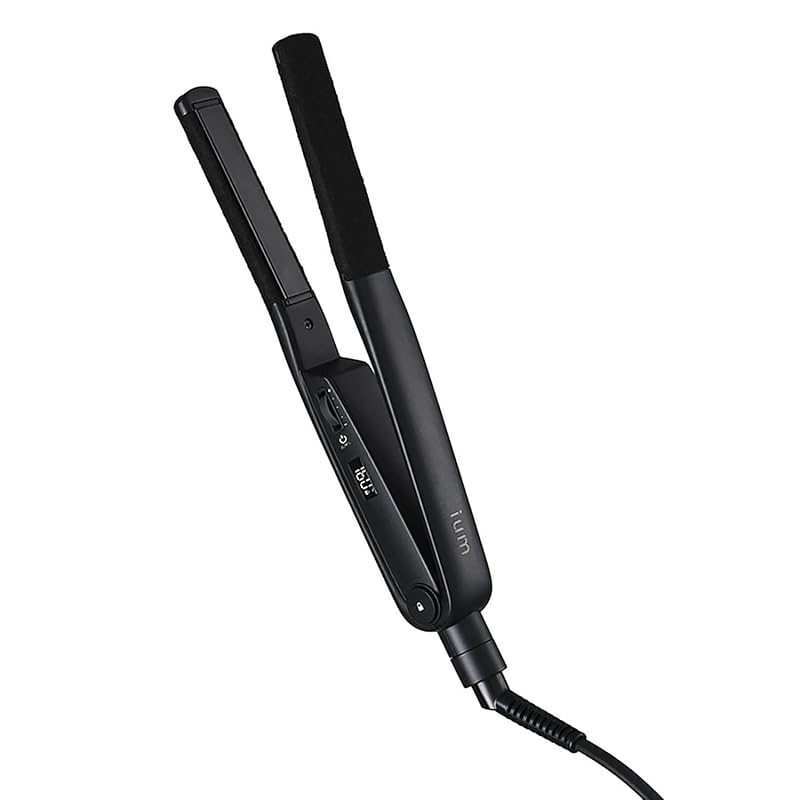 マンダム ium イウム ヘアアイロン ヘアーアイロン メンズ ミニ コンパクト 15mm 自動電源オフ コテ ナノオイル セラミックコーティング ストレート パーマ カール 小さい 小さめ 小型