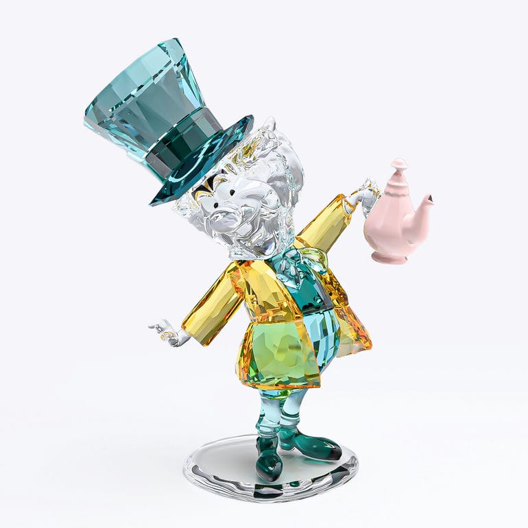 クリスタルフィギュア ディズニー 不思議の国のアリス マッドハッタ― グリーン イエロー マルチカラー 5671298 インテリア 置物