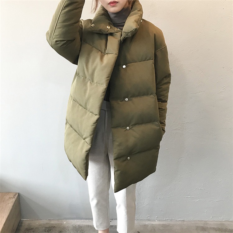 女性らしくて冬に人気アイテム ロングセクション 暖かい 厚手 コート カジュアル コットン 女性