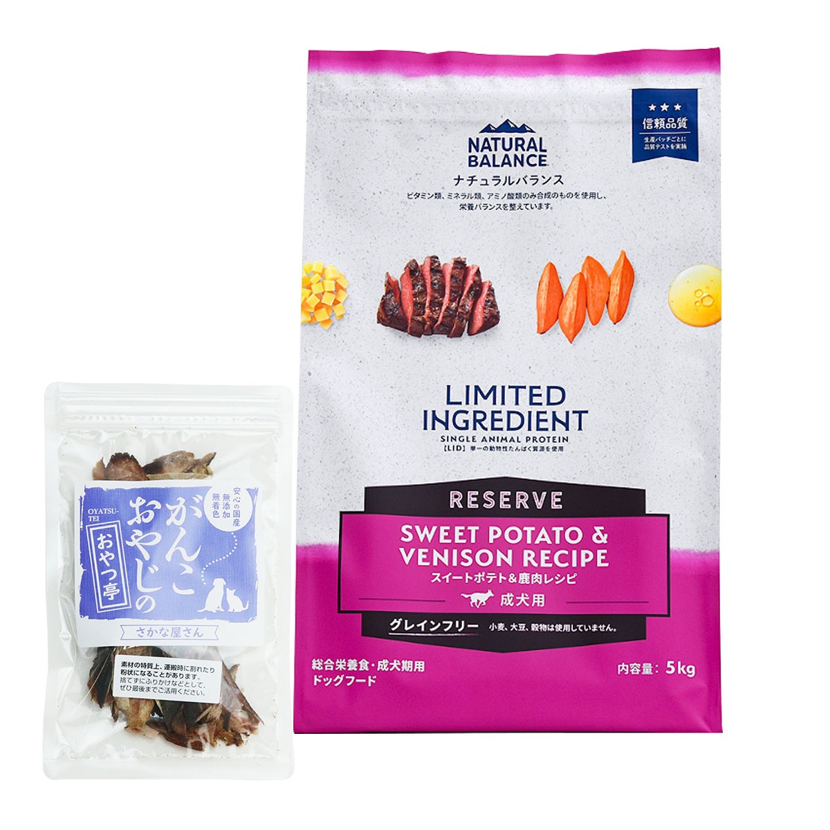 LIDグレインフリー 成犬用 スイートポテト&鹿肉 5kg【お試し国産お魚おやつ約20g付き】 11,249円
