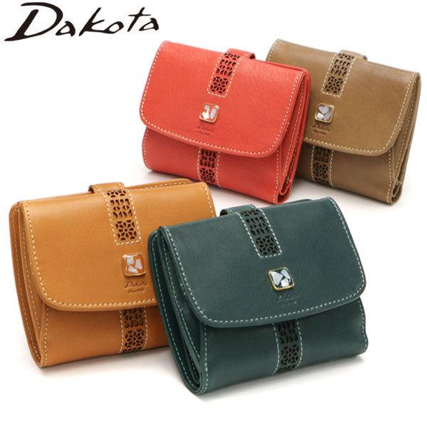 ダコタ限定ノベルティ付 コッチャ 二つ折り財布 本革 BOX型小銭入れ 小さめ 貝殻 レディース 0030340