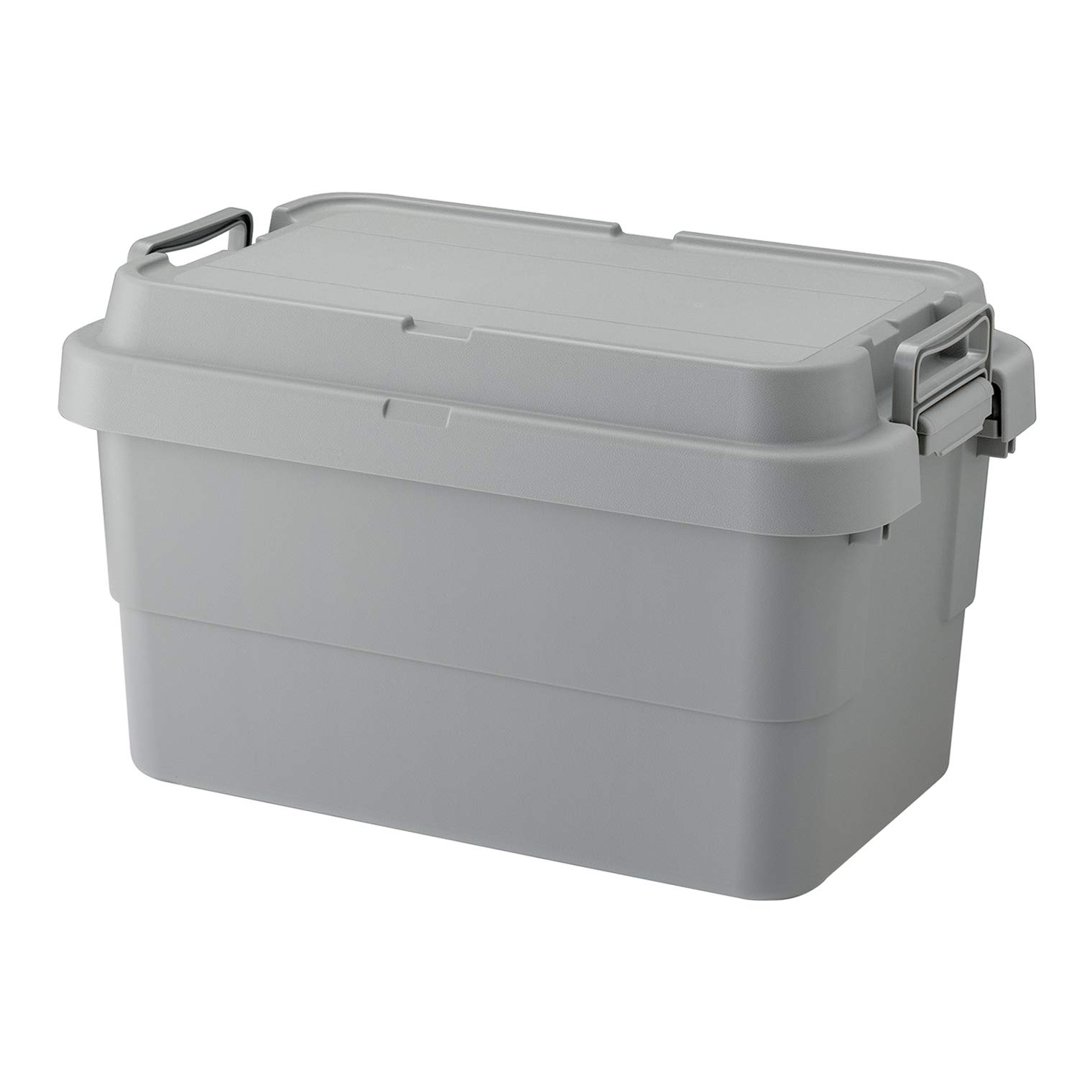 リス(RISU) 収納ボックス トランクカーゴ 50L グレー 日本製 TC-50S コンテナ ボックス スタッキング 屋外収納 キャンプ 防水