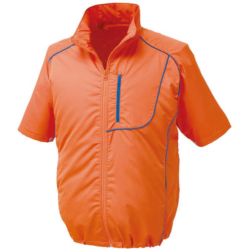 空調服　ポリ製半袖ウエアのみ オレンジ L　KU91720-C30-S3