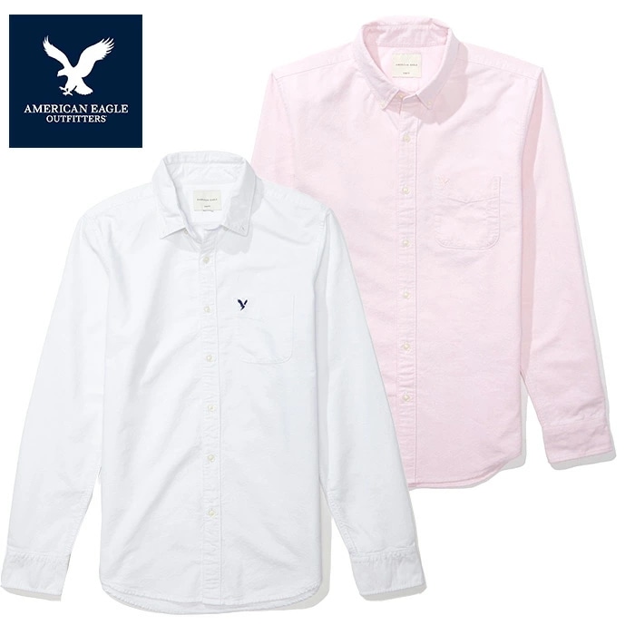 American Eagleアメリカンイーグル メンズ　長袖シャツ ボタンダウン ae1700