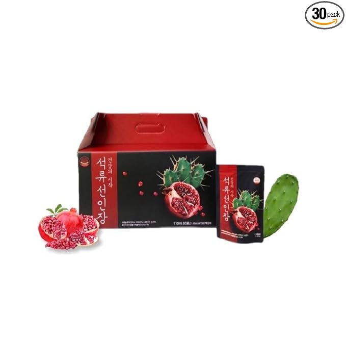 スペイン産 ザクロ ＆ サボテン 抽出ジュース 1箱（110ml×30包）, 韓国健康飲料