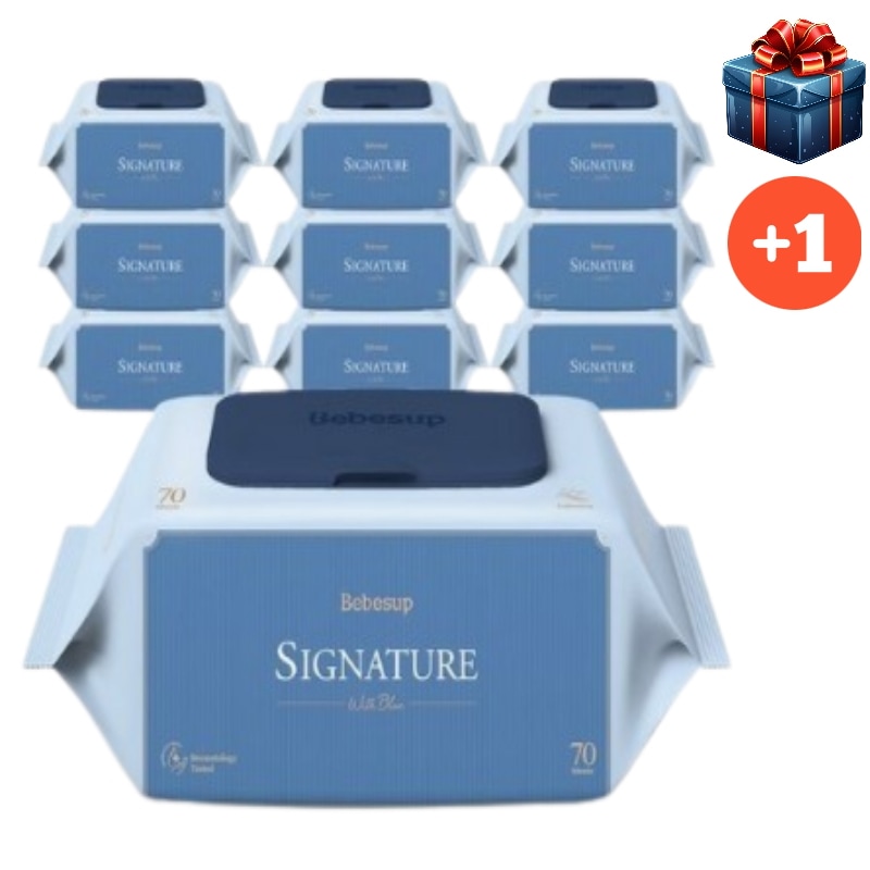 [韓国人気5+5] 幼児用 NEW シグネチャー ウィズブルー 赤ちゃんウェットティッシュ キャップ型 70枚*10パック 大容量 新生児 ウェットティッシュ 幼児 幼児 子供 プレミアム ヒップウェ