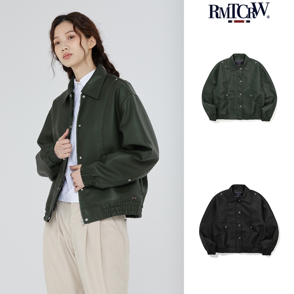 【ROMANTIC CROWN】VEGAN LEATHER BIKER JACKET