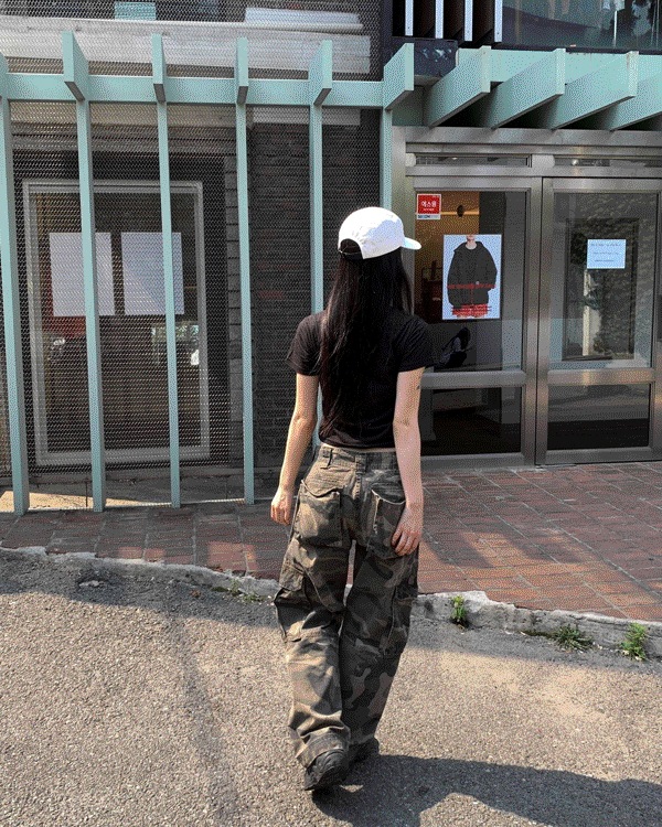 (Unisex) Camo pocket pantsロングパンツ