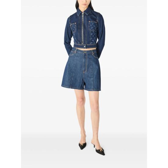 MARINE SERRE Women Shorts & Burmudas WSH018A RDEN0002 BL80 BLUE