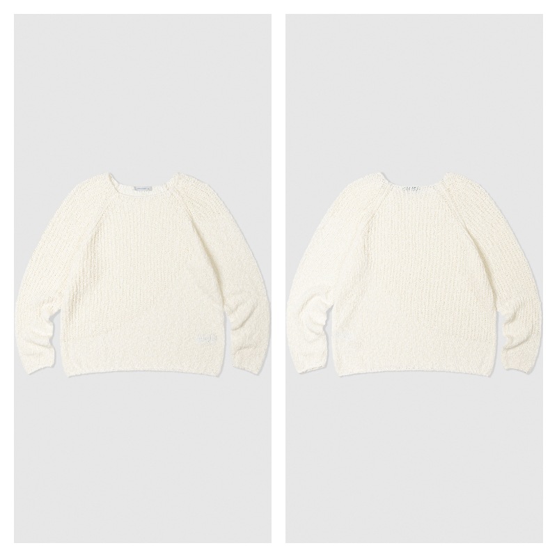 【LOW CLASSIC】 WAVE SWEATER : IVORY