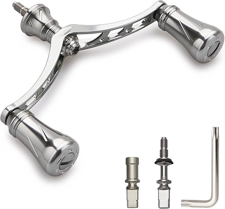 98mm リール ハンドル 19mm ノブ 搭載 シマノ ダイワ 通用 スピニングリール用 New Pillar Series - ガンメタル 939(98mm - ガンメタル)