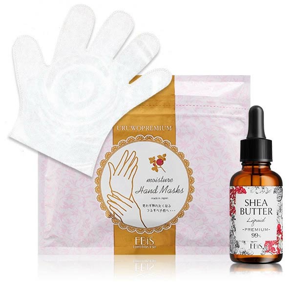 至高のハンドケアギフトセットL ［リキッドシアプレミアム 33ml　ウルオイートハンドマスクP 36枚］ハンドケアオイル原液 ハンドケア ハンドクリームを超えるハンドケア 保湿 美 白