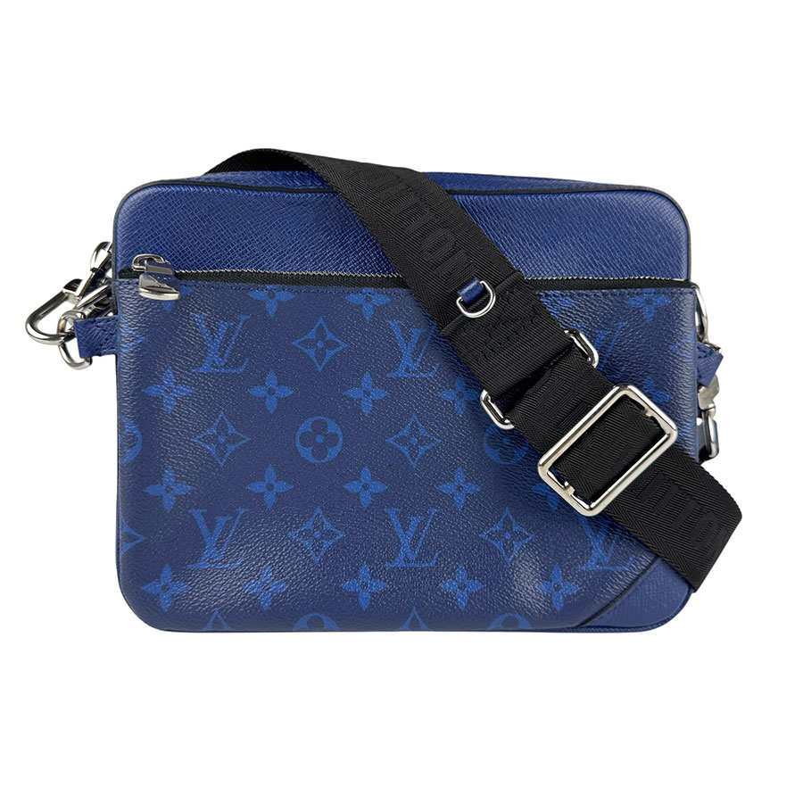 ルイ ヴィトン LOUIS VUITTON 斜め掛けショルダーバッグ トリオ メッセンジャー タイガ/モノグラムキャンバス ネイビーブルー/ブラック メンズ M30848 z6322