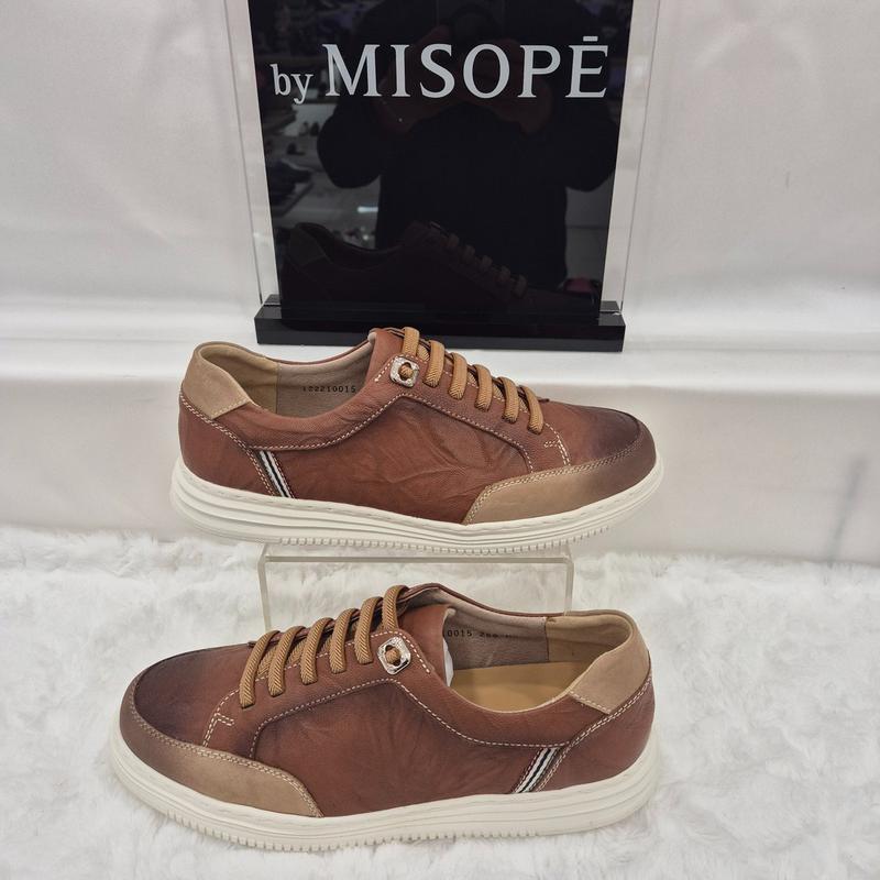 By 男性モダン軽量バンドスニーカー 122HT210SD015 CAMEL 1 JJ