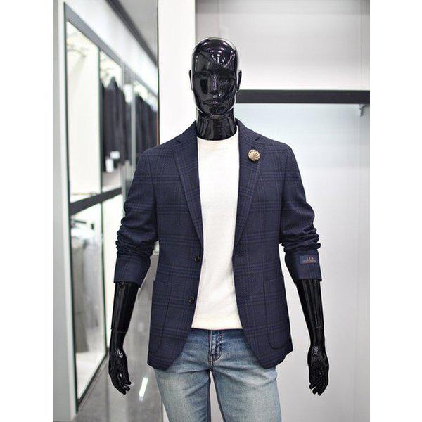 イタリア輸入生地 I.T.B ウール混紡チェックメンズジャケット CHJ10