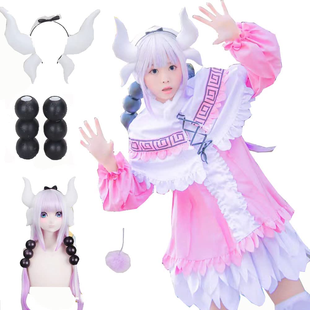 小林さんちのメイドラゴン コスプレ カンナカムイ あきやま コスプレ 衣装 [ウィッグ付き]