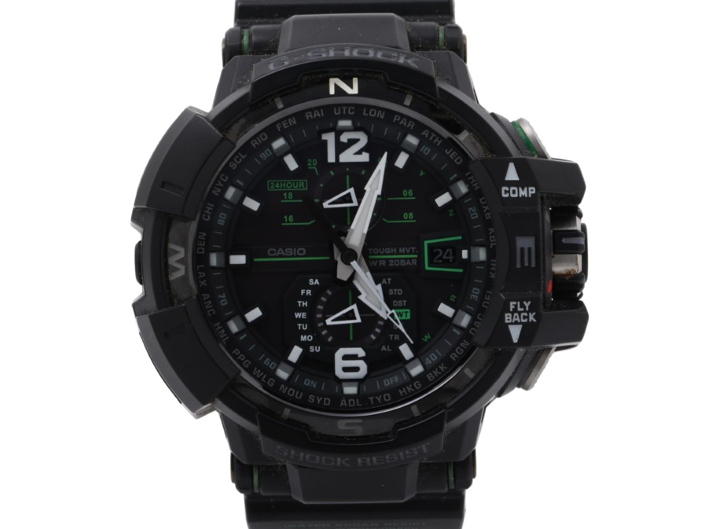 腕時計 G-SHOCK MASTER OF G - AIR GRAVITYMASTER GW-A1100-1A3JF 樹脂 - アナログ ブラック系 ウォッチ ブランド 高級 人気【本物保証】